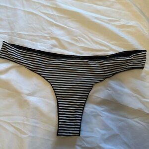 Black and White Striped Rip Curl Bikini Bottom